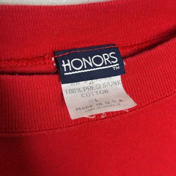 Vintage 90s Valentine’s Day Graphic Tee Cupid Cartoon Red Single Stitch USA L - Picture 8 of 11